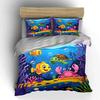 "Underwater Friends Kids Decor Set" kid's and adults' bedroom decor, Exquisite three-piece bedding set gift