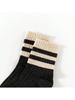 5 Paar Neue Koreanische Japanische Stil Damen Socken Lockere Socken Schulmädchen Harajuku Einfarbige Nadelstrick Gestreifte Freizeitsocken