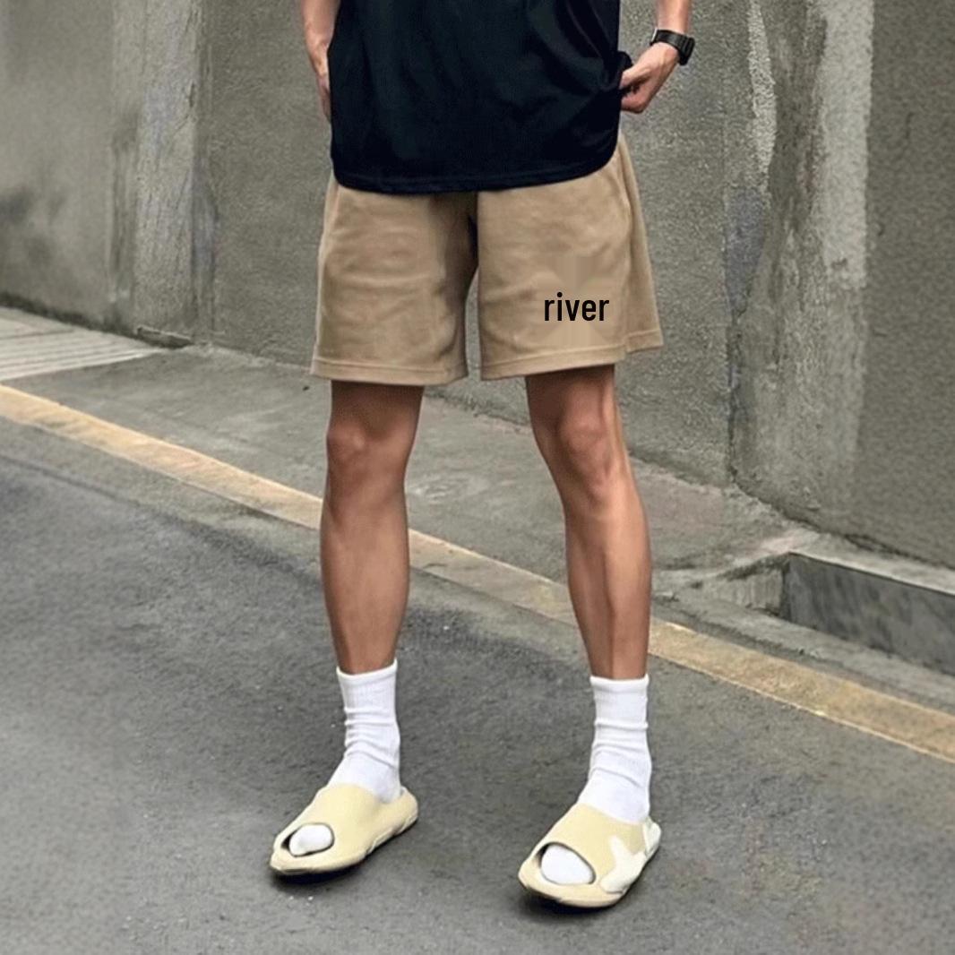 

American Retro Loose-Fit Five-Point Sport Shorts 2XL білий