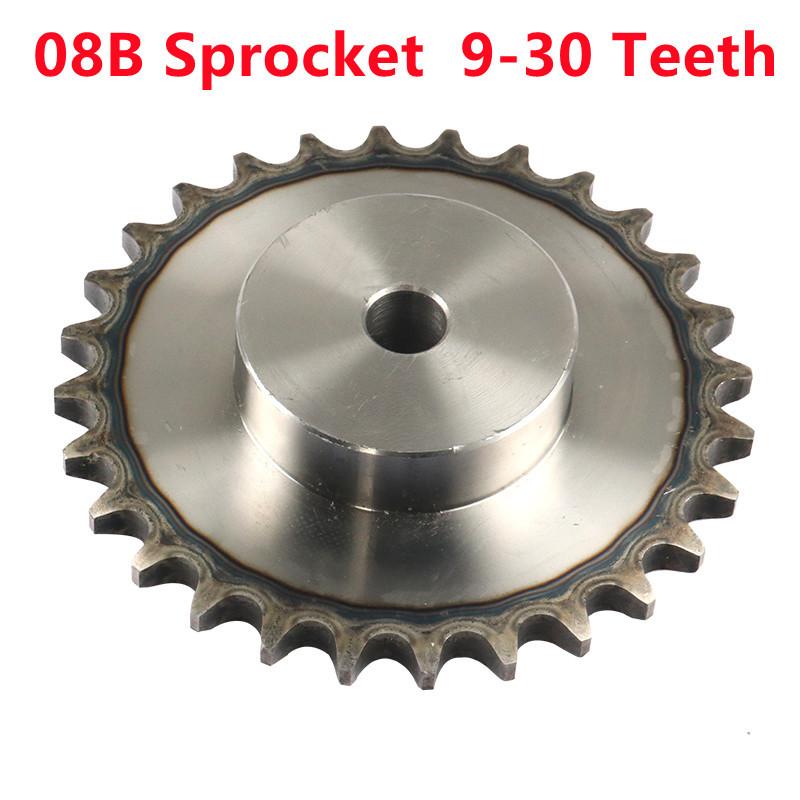 1PCS 08B Industrial Chain Drive Sprocket with 9-24 Tooth Roller Gear Pitch 12.7mm for Power Transmission - Sprocket Wheel 9 Teeth 41mm OD