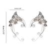 Gothic Elf Earcuffs Non Piercing Cartilage Climber Ear Wrapped Vintage Silver Stud Earrings Punk Hip Hop Earrings Gift