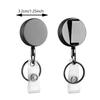 Retractable Keychain ID Badge Reel Heavy Duty Carabiner Holder Badge Holder Easy to Use for Name Card Keychain