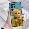 Tung Tung Tung Sahur Pattern For Samsung Galaxy S26 S25 S24 S23 S22 S21 S20 Ultra Plus FE 5G Black Soft TPU Phone Case