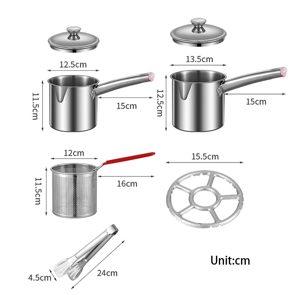 Mini Chicken Fried Pan 304 Stainless Steel Frying Strainer Basket Tempura Deep Fryer Pot  Kitchen