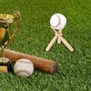 Wooden Baseball Holder DIY Triangle Base Softball Support Rustic Sports Ball Holder Stable Tabletop Decor For Softball Baseball