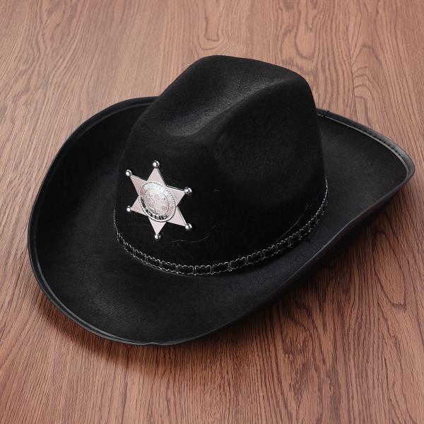 1 Pc Police Cap Octagon Badge Wide Brim 