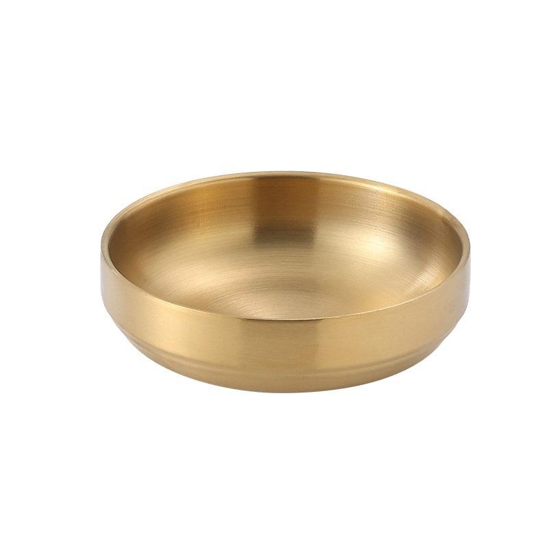Heat Insulated Stainless Steel Bowl Mixing Bowl Double Layer Rice Bowls Metal Ice Cream Soup Bowls for Kitchen Flatware