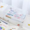 Snap-tight Lid Transparent Plastic Pencil Box Eco-friendly  High Appearance   School Supplies