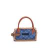 Dior Tasche [Personalisierte Kosmetiktasche] Blasenqualle, Zitrus-Salami, Umhängetasche, Tragbare Aufbewahrung, Denim-Stoff, Miu-Stil, Trendig Karierter Samt