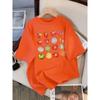 Tomato Variety Series Women's Summer Fashion T-shirt Head Short Sleeved Casual Hip-hop Round Neck T-shirt