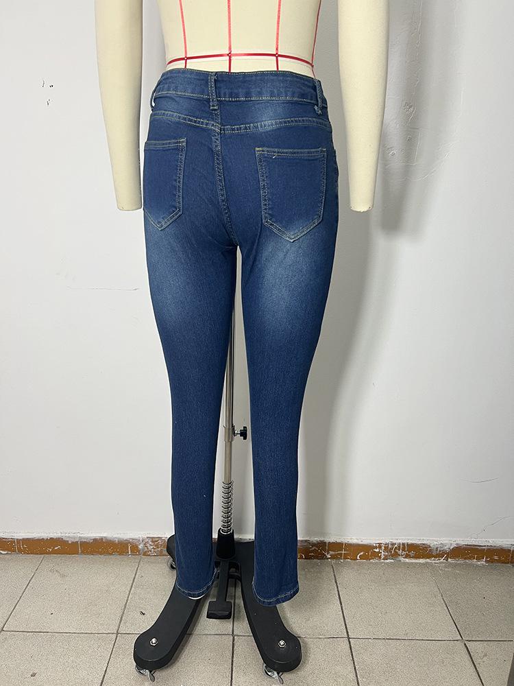 High-Waisted Slim Fit Women's Jeans - Pencil Long Pants 2025 Collection