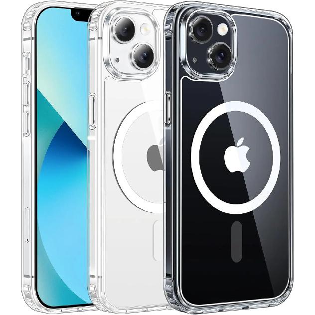 Transparent Magnetic Case For iPhone 17 16 Pro Max 15 14 Plus Wireless Charge Cover 13 12 Mini 17 Air Magsafe Protection Case