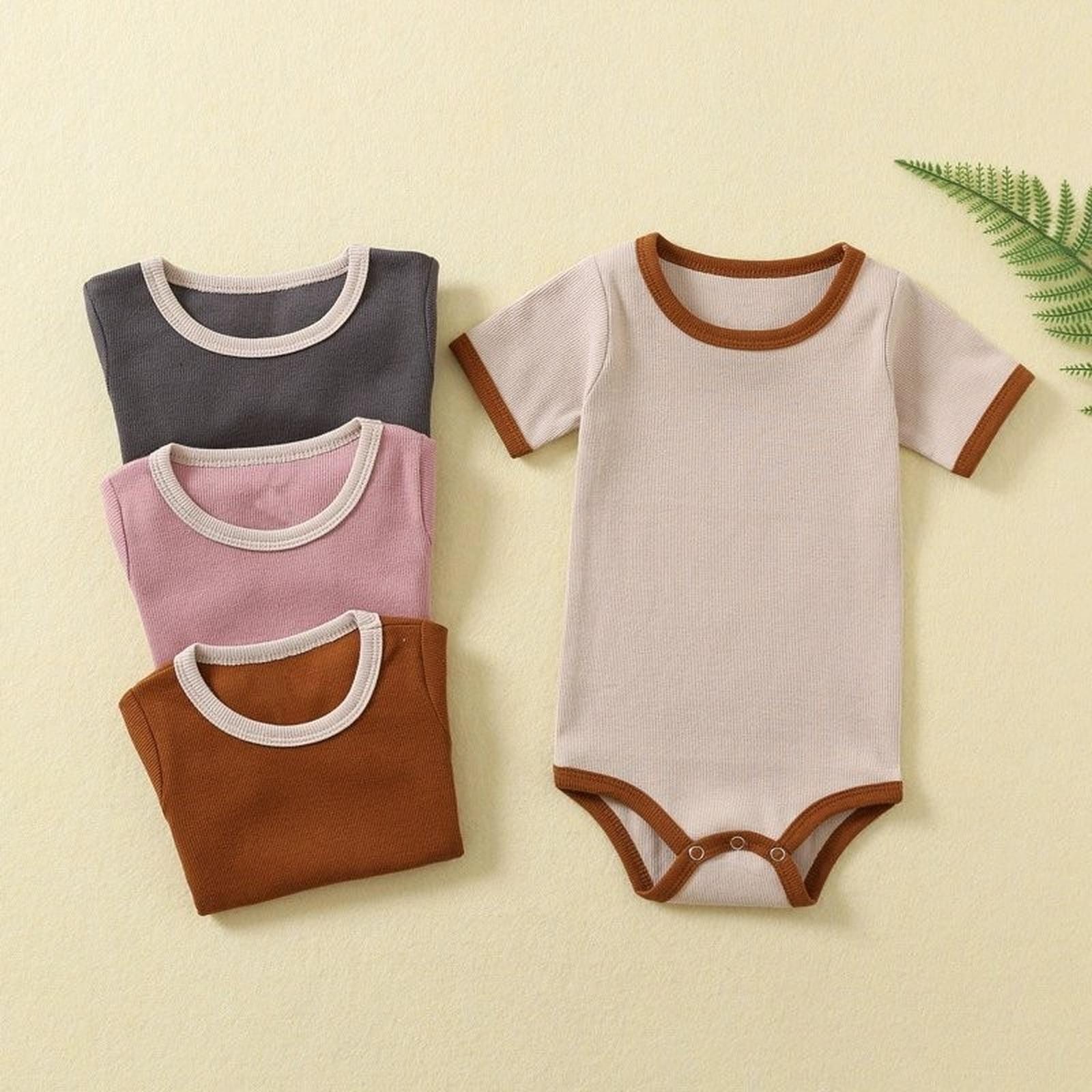 

Infant Toddler Girl Fashion Collar Onesie 12M бежевий