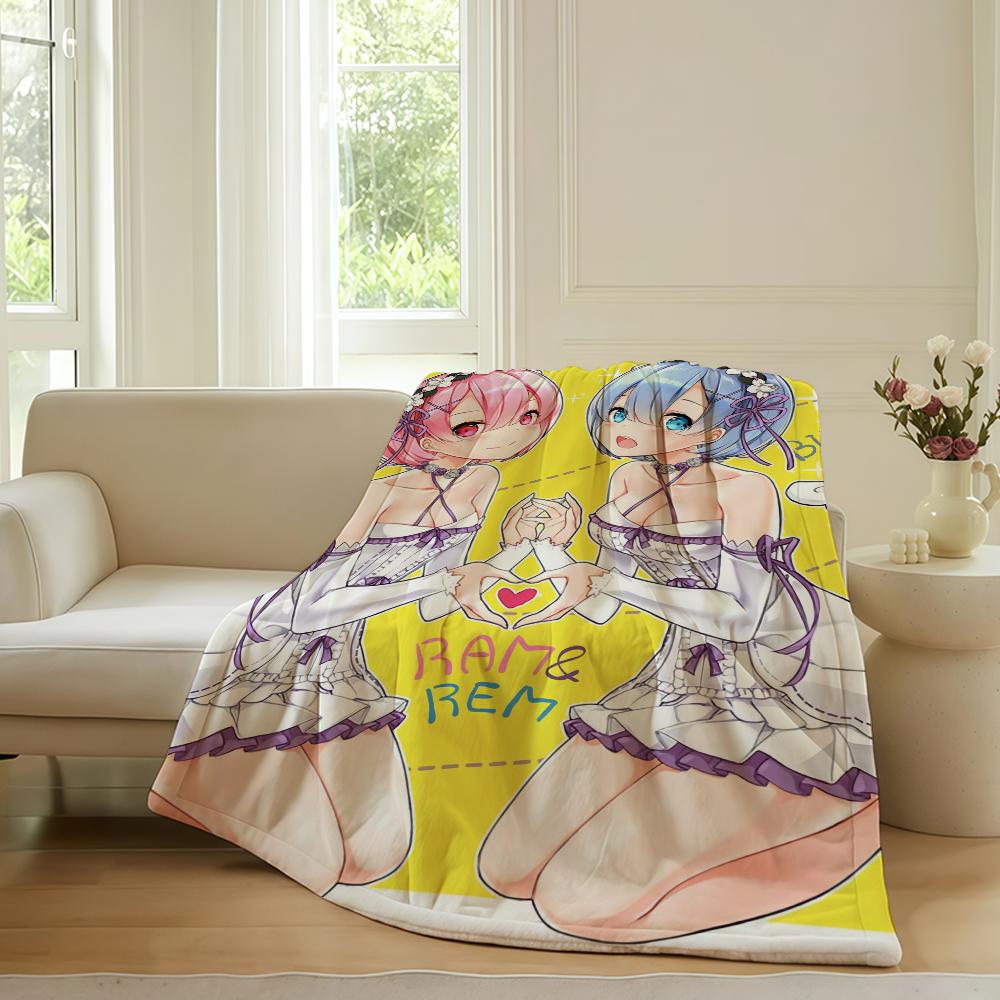 ReZero Starting Life in Another World Blanket Warm Soft Suitable For Bedroom Sofa Bed Living Room Office Travel Camping Gifts