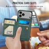 FIERRE SHANN 028 For iPhone 17 Pro Case Magnetic Detachable Card Slots Leather Back Cover