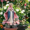 2D Flat Traditional Style Virgin Mary Sign, Suitable for Wall Decoration, Porch, Room, Villa, Accents Home, Hallway, or Workplace - Rustic Farmhouse D