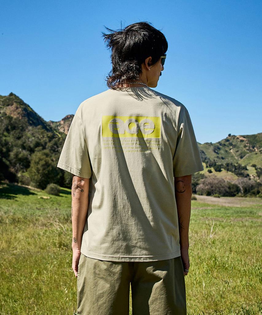 Peullukeu Aqe Sorona Graphic Short Sleeve T-Shirt Khaki Fst345