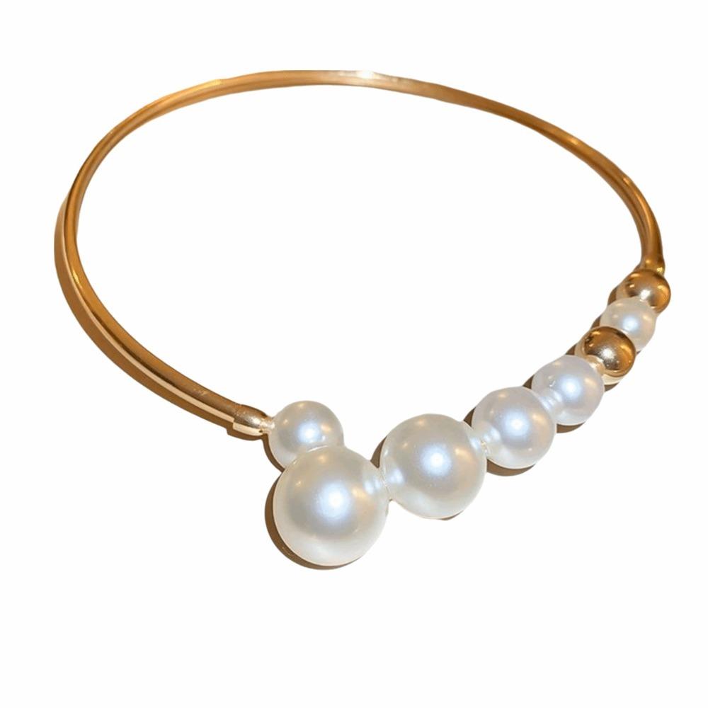 

Imitation Pearl Retro Pearl Necklace Exaggerated Design Evening Necklace Party Wear