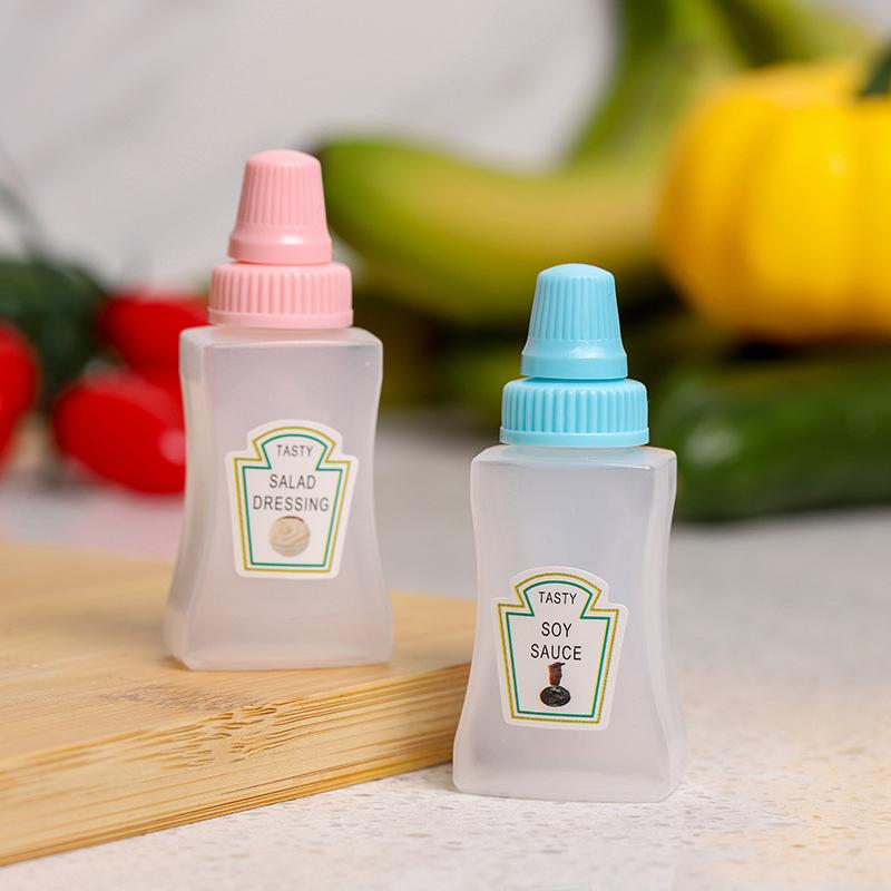 1/2/4Pcs Mini Sauce Bottle Portable Salad Ketchup Honey Jars Bento Squeeze Bottle Seasoning Organizer Lunch Box Accessories