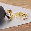 Nidin Hot Sale Original Design Pave Shiny Zircon Circle Hoop Earrings For Women Female Daily Party Fine Ear Jewelry Accessories