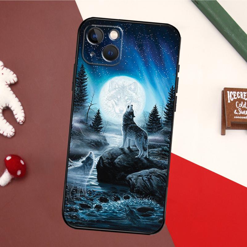 

Чехол для телефона Животное Волк Галактика для iPhone 16 15 11 12 13 14 Pro Max X XR XS Max 6 14 Plus Мягкий чехол iPhone 13