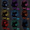 Halloween LED Face Cushion Scary Skull Full Face Cushion Light Up Neon Cosplay Costume Accessory for Parties Raves Festivals