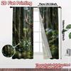 2pcs   2D FLAT PRINTING Curtains (Without Rod) Forest Majesty Contemporary Popular Curtains Fabric Curtains Outdoor Decorations
