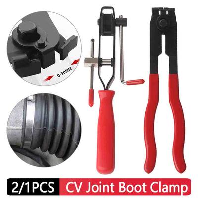 2/1pcs CV Joint Crimp Clamp Plier Steel Rubber CV Joint Boot Clamp Pliers Adjustable Ear Clamps Pliers Small/Large CV Boot Clamp