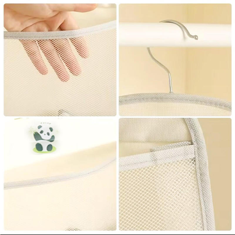 Large Capacity Storage Net Socks Underwear Hanging Bag Multilayer Mesh Pocket Door Storage Bags Hanging Clothes Organizer Bag
