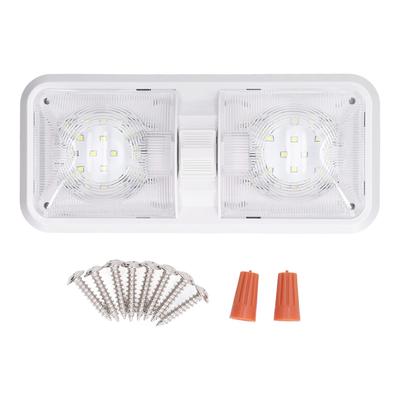 Luz Interior para RV 2 Luces de Techo LED Abovedadas 600lm con Interruptor de 3 Vías DC 12V para Barco Yate Luz Blanca Cálida 6500K