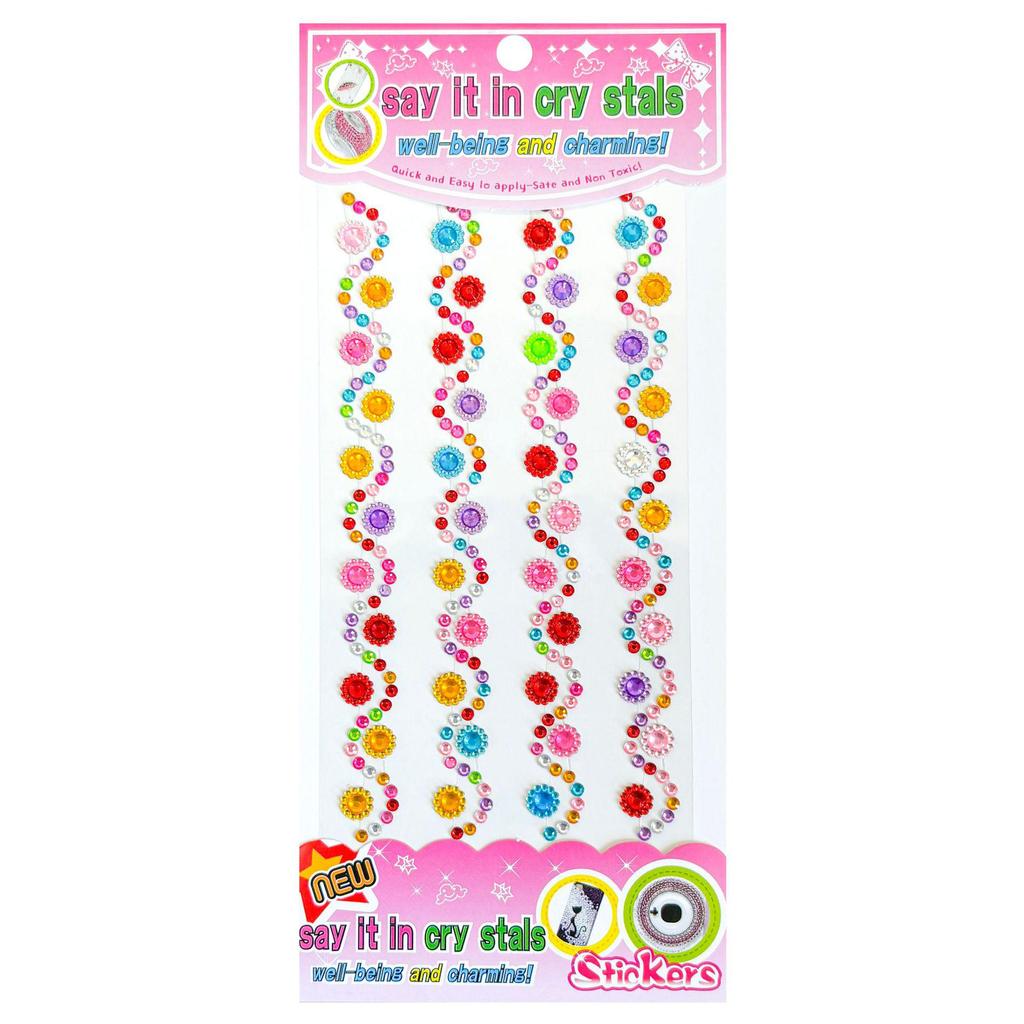 Children's 3D Princess Cartoon Diamond Gem Stickers - Cute Acrylic Crystal Toys