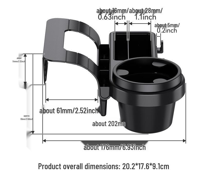 Multifunctional Car Window Storage Box: Phone Holder, Cup Holder, Key Organizer.