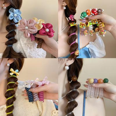 Sommer klein frisch Dopamin Blume Telefonkabel Haarband süß super Fee hoher Pferdeschwanz Haarseil Pendeln vielseitig Haaraccessoires