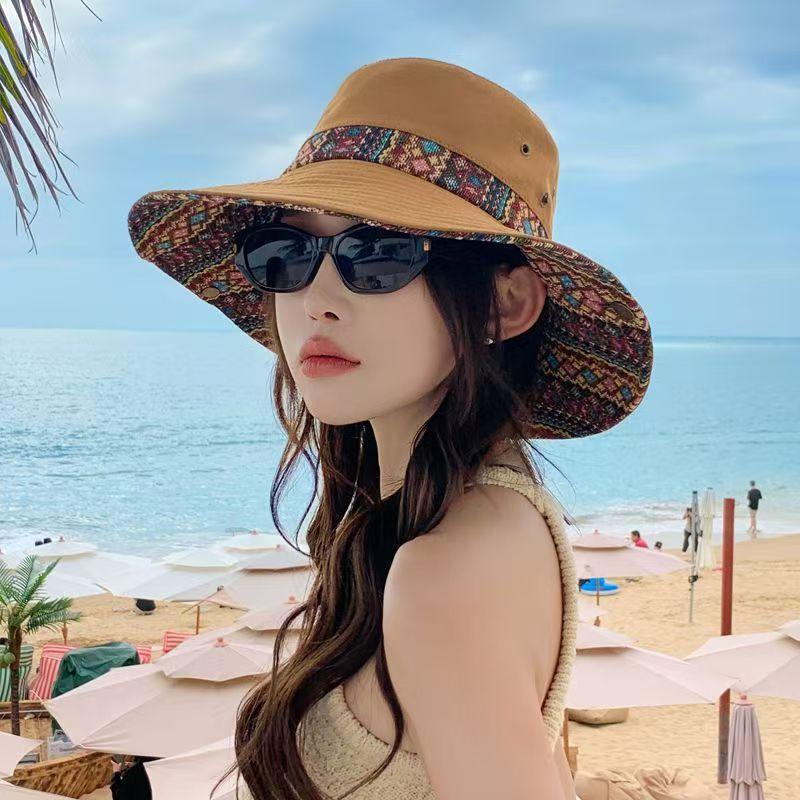 Etnisk Stil Western Cowboyhatt För Kvinnor Män Med Bred Brätte Solskydd Utomhus Solhatt