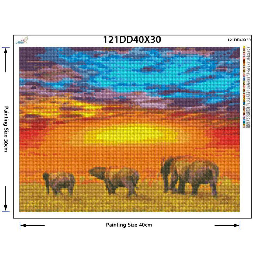 5D-Diamantgemälde zum Selbermachen, volle runde Diamant-Stickerei, Tiere, Diamant-Rundbohrer