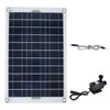 Solar Water Pump Kit Panel 800L/h 12V Low Noise DC Eco Friendly Sturdy Silicone Plastic Solar Pond Pump for Garden
