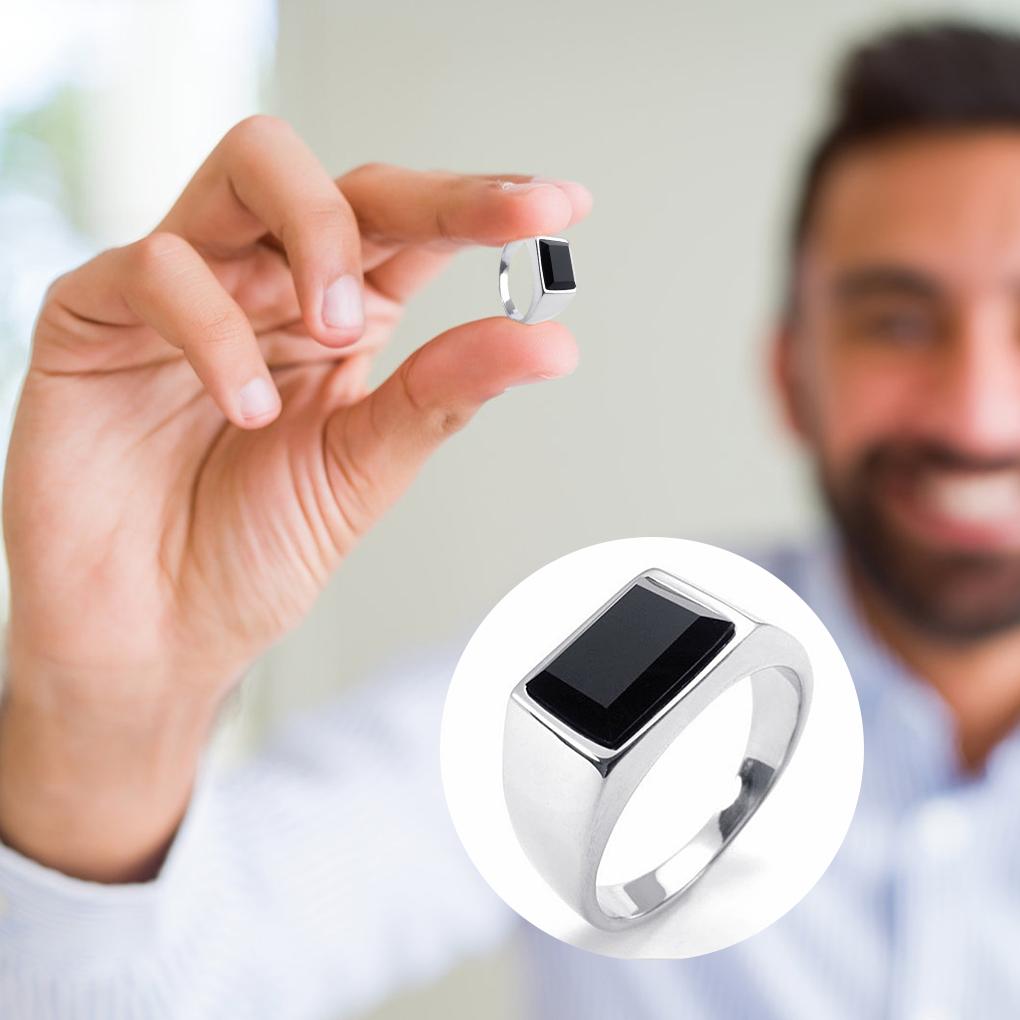 Men Ring Closed Rings Hand Decor Retro Male Geometric Jewelry for Dating Party Ornament Jewelries Gift Accessory