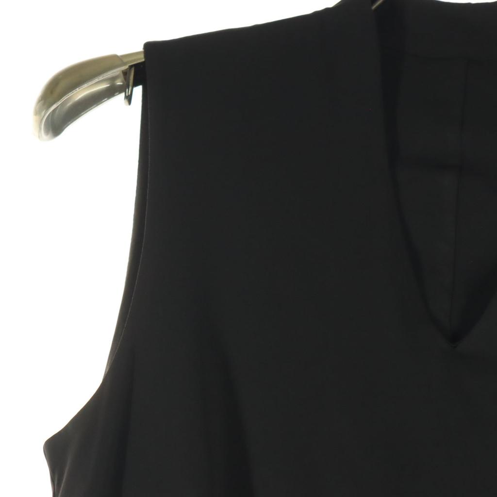 OLD ENGLAND Made In Japan No Sleeve V Neck Long Dress 36 Black Women Used