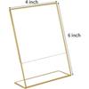 Gold Frame Acrylic Sign Holder Wedding Table Number Holders Clear Menu Picture Document Brochure Stands Photo Office Display