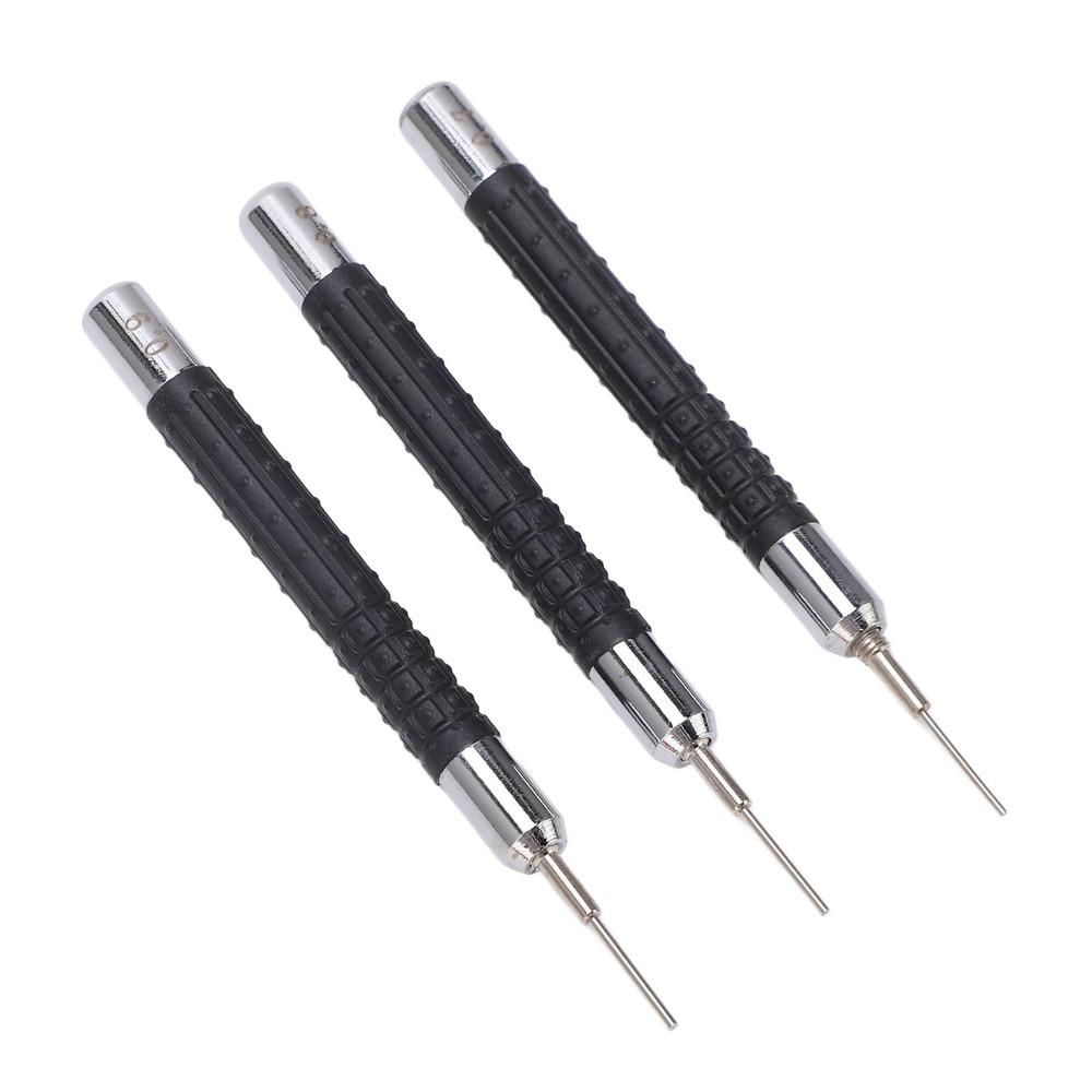 3pcs 0.7mm 0.8mm 0.9mm Pin Size Watch Band Link Remover Pin Punch Design with Alternative Needles Watch Link Removal Kit