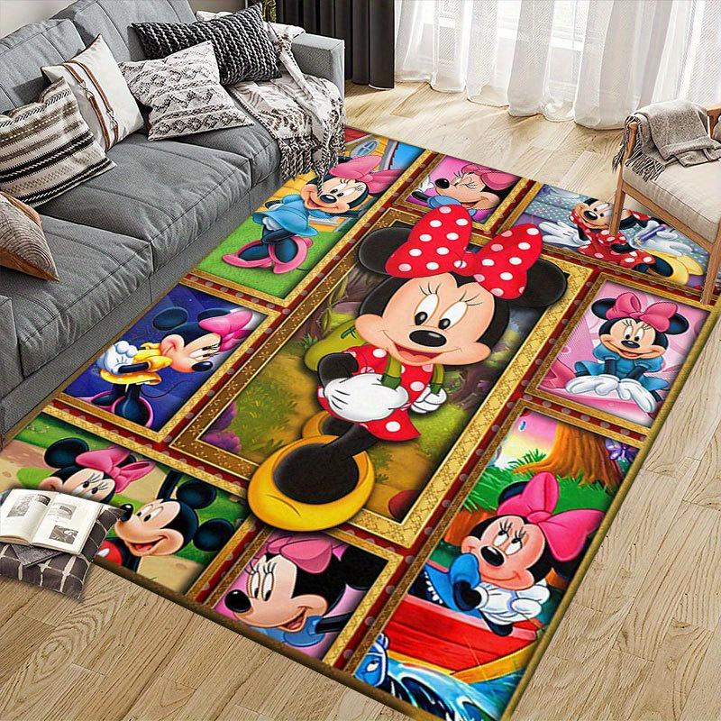 1pc Disney Cartoon Characters Pattern Carpet Area Rug Non-slip Carpet Hand Washable Floor Mat Suitable For Living Room Bedroom Home Decor Ro