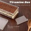 Caixa Transparente para Tiramisu Recipiente para Tiramisu Multifuncional Acrílico Resistente Retangular Modelo de Assar Para Casamento Cozinha Padaria