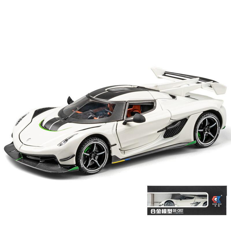 1/24 Lamborghini Koenigsegg JeskoModel Autíčka Zliatinové Zberateľské Odliate Vozidlá so Zvukom a Svetlom