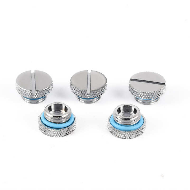 Brass G1/4 Thread Water Stop Plug Water Cooling Plug Fittings Connector for Computer PC Water Cooling System 5Pcs
