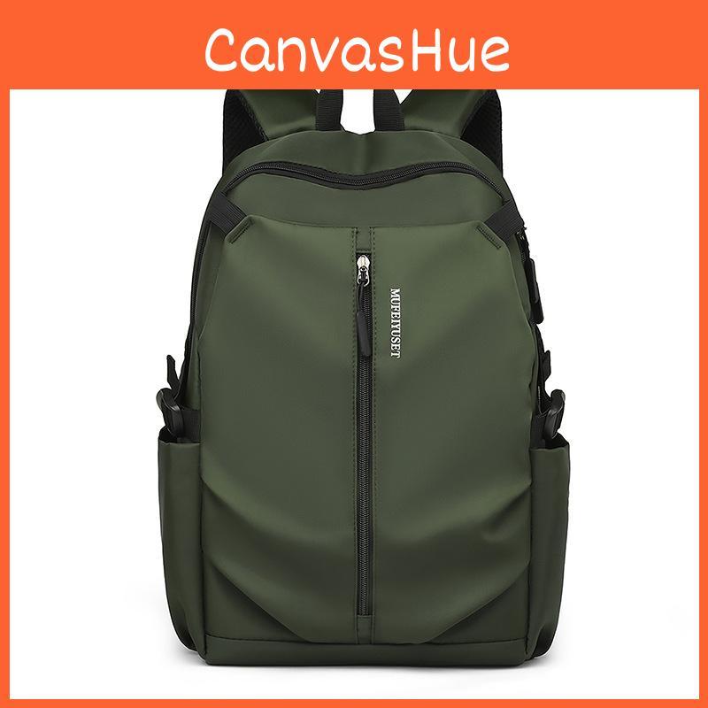 Simple Color Solid Letter Print Student Large Capacity Backpack School For