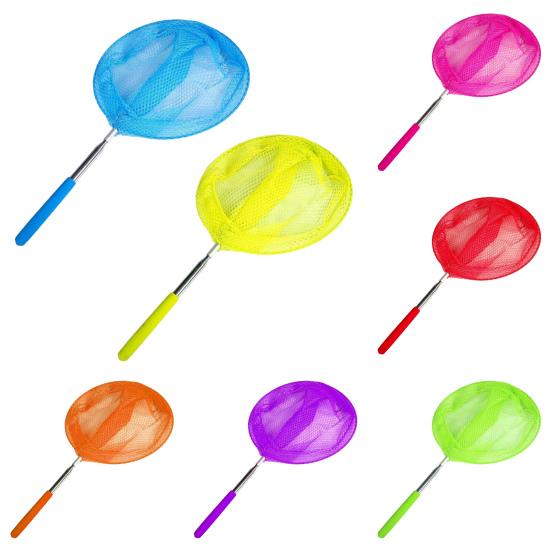Yousheng Kids Telescopic Fishing Net 5-Section Retractable Stainless Steel Pole Outdoor Butterfly Catcher Net Anti-slip Handle Lightweight Landing