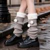 Gothic Slouchy Leg Socks Harajuku Fuzzy Cuff Leg Covers Lolita Leg Accessories  For Women Girls