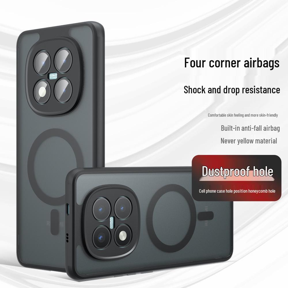 Magnetic Semi-Transparent Matte Protective Case for Redmi K90 Max, Xiaomi 17U, and POCO X8 Pro