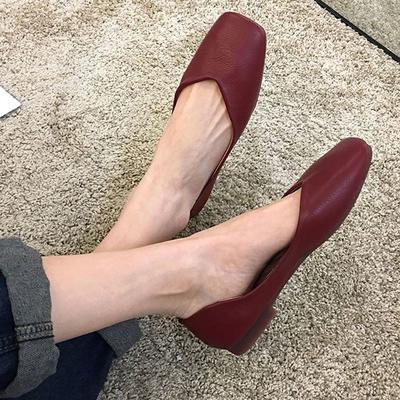 Damen Flats Slipper Quadratische Zehenpartie Mokassins Damenschuhe Stilvoll Beliebt Bequem und Elegant Günstiger Ausverkauf