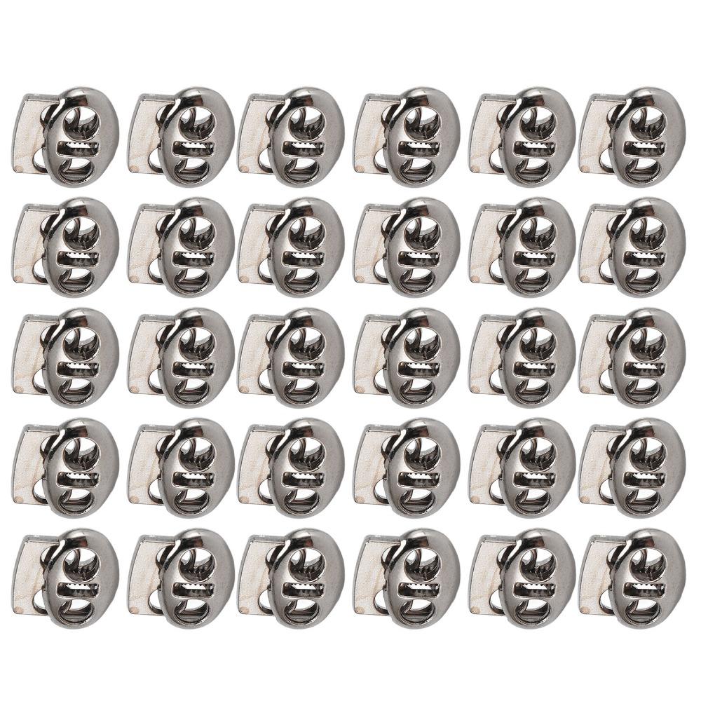 30pcs Heavy Duty Metal Cord Locks Alloy Material Drawstring Fasteners For Drawstrings